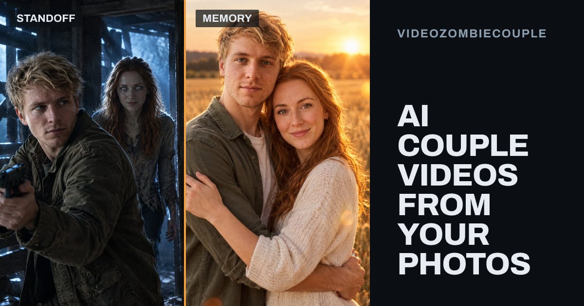 VideoZombieCouple AI product website preview